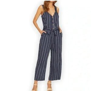 Sanctuary Navy Striped Jumpsuit